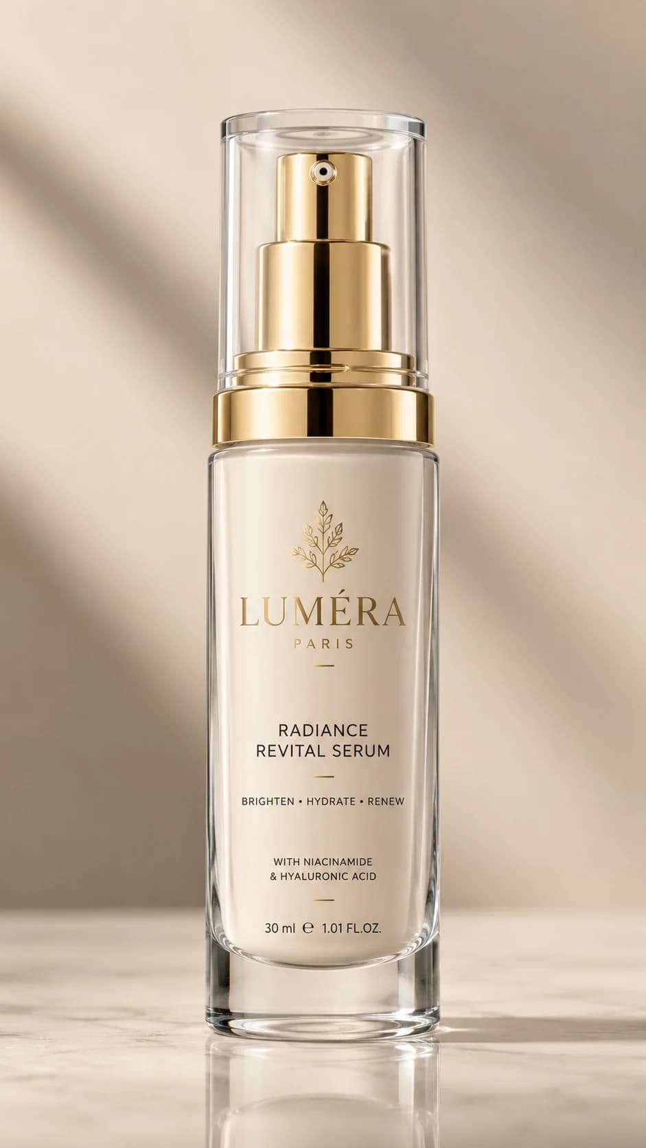 Luméra Radiance Revital Serum skincare concept campaign by Prime AI Creative